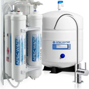 APEC Water Systems RO-QUICK90 Ultimate Supreme Compact Size with Quick Connect Easy Change Filters Undersink Reverse Osmosis System