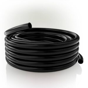 Alpine Corporation V0017PBK 1 in. I.D. x 1-1/4 in. O.D. x 100 ft. Black Flexible Vinyl Tubing for Koi Ponds, AC, Pump Discharge and More