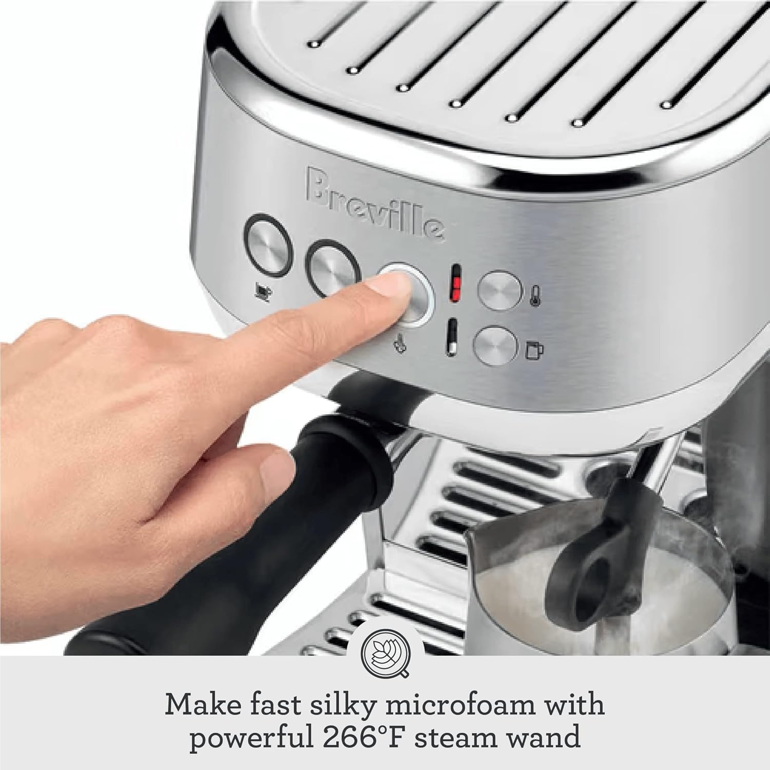 Breville BES500DBL1BUS1 Bambino Plus Espresso Machine, Damson Blue - Image 4