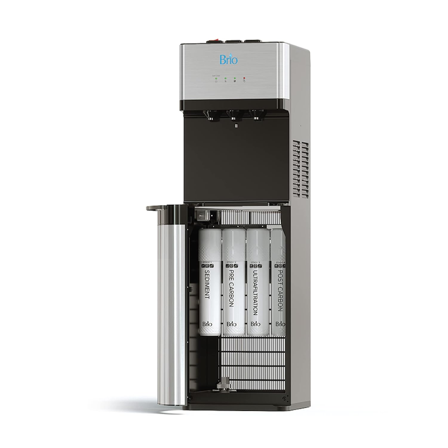 Brio CLPOU520UVF4 Self Cleaning Bottleless Water Cooler Dispenser, UL Approved, Stainless Steel, Point of Use Drinking Water Filter