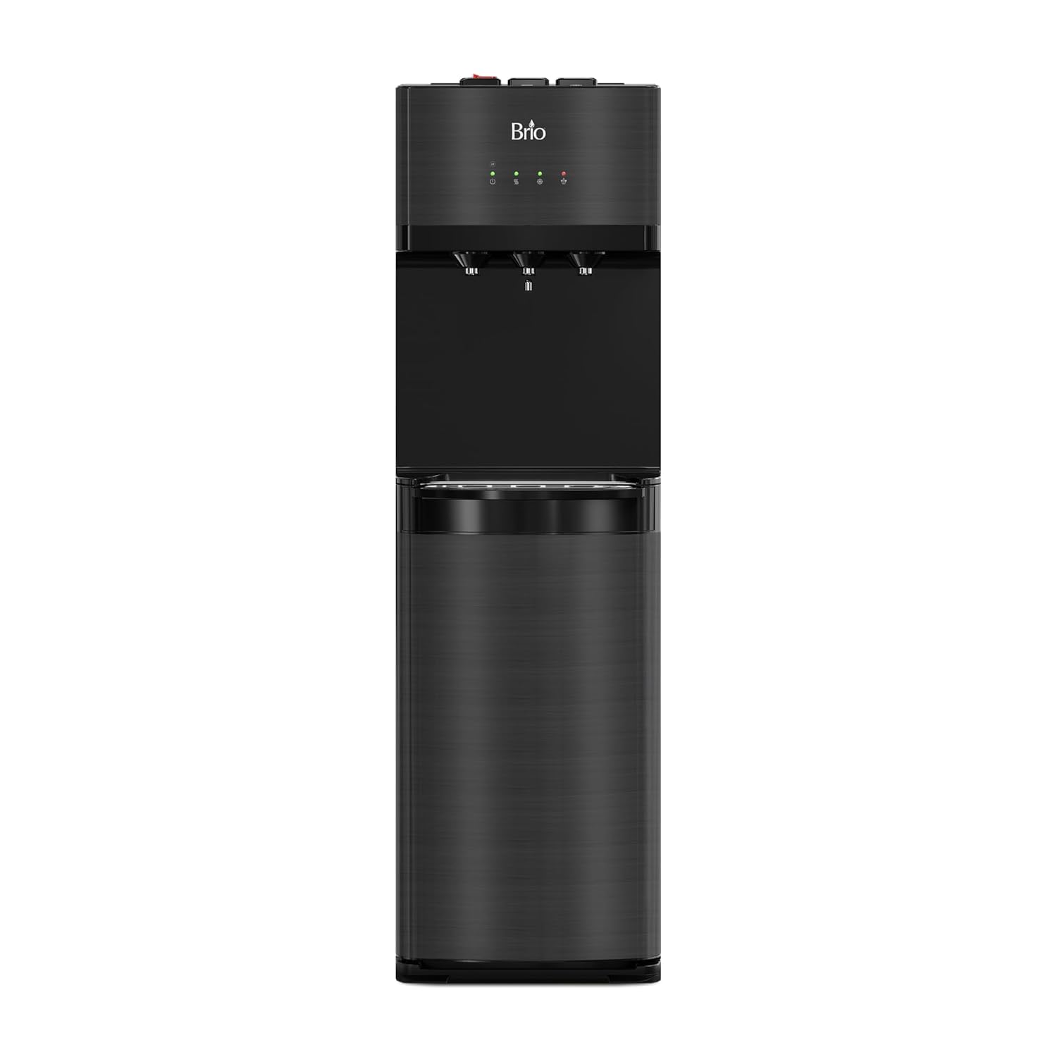 Brio CLPOU520UVF4BLK Bottleless Water Cooler Dispenser w/ 4-Stage Filters (Included) removes PFAS & Microplastics