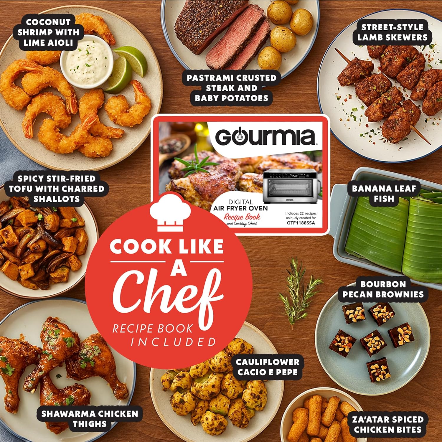Gourmia GTF1188SSA Toaster Oven Digital Air Fryer – Convection Mode with 4 Slice Capacity, 3 Rack Positions, 12 Presets - Image 4