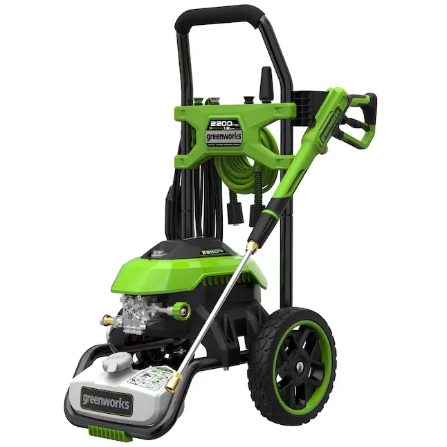 Greenworks GPW2201 2200-PSI 1.2-GPM Cold Water Electric Pressure washer with 4 Spray Tips