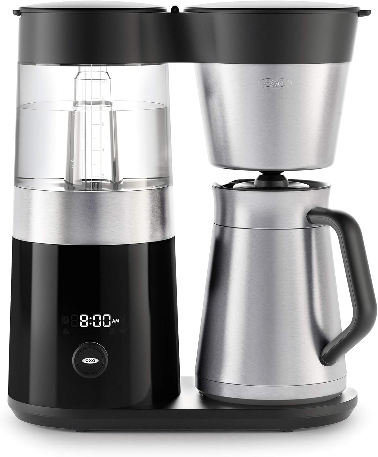 OXO 8710100 Brew 9-Cup Coffee Maker – Stainless Steel, Programmable Coffee Machine with Single Serve