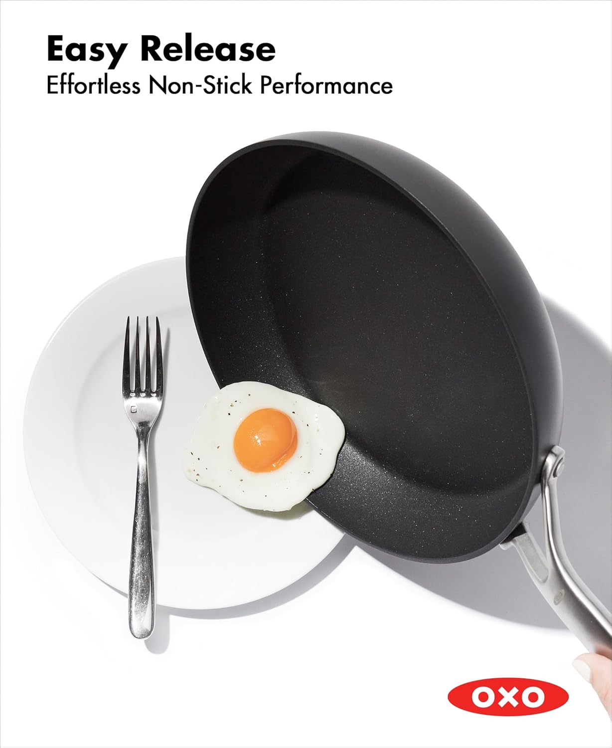 OXO CC004748-001 Professional 10 Piece Cookware Pots and Pans Set, Hard Anodized Ceramic Nonstick PFAS-Free, Black - Image 7