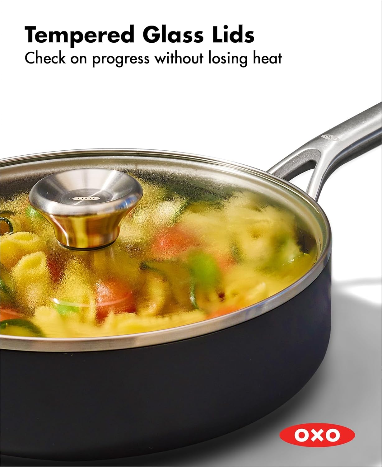 OXO CC004748-001 Professional 10 Piece Cookware Pots and Pans Set, Hard Anodized Ceramic Nonstick PFAS-Free, Black - Image 5