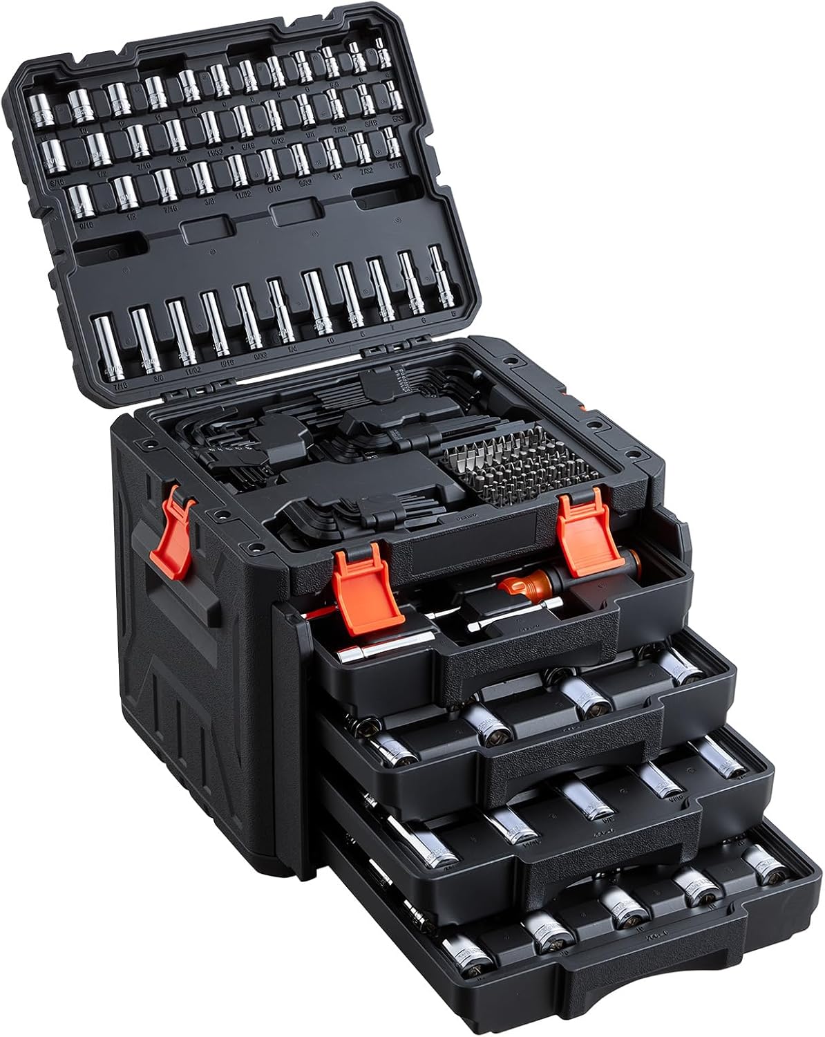 VEVOR 100002 Mechanics Tool Set, 256-Piece Mechanic Tool Kit, 1/4 in, 3/8 in, and 1/2 in Drive