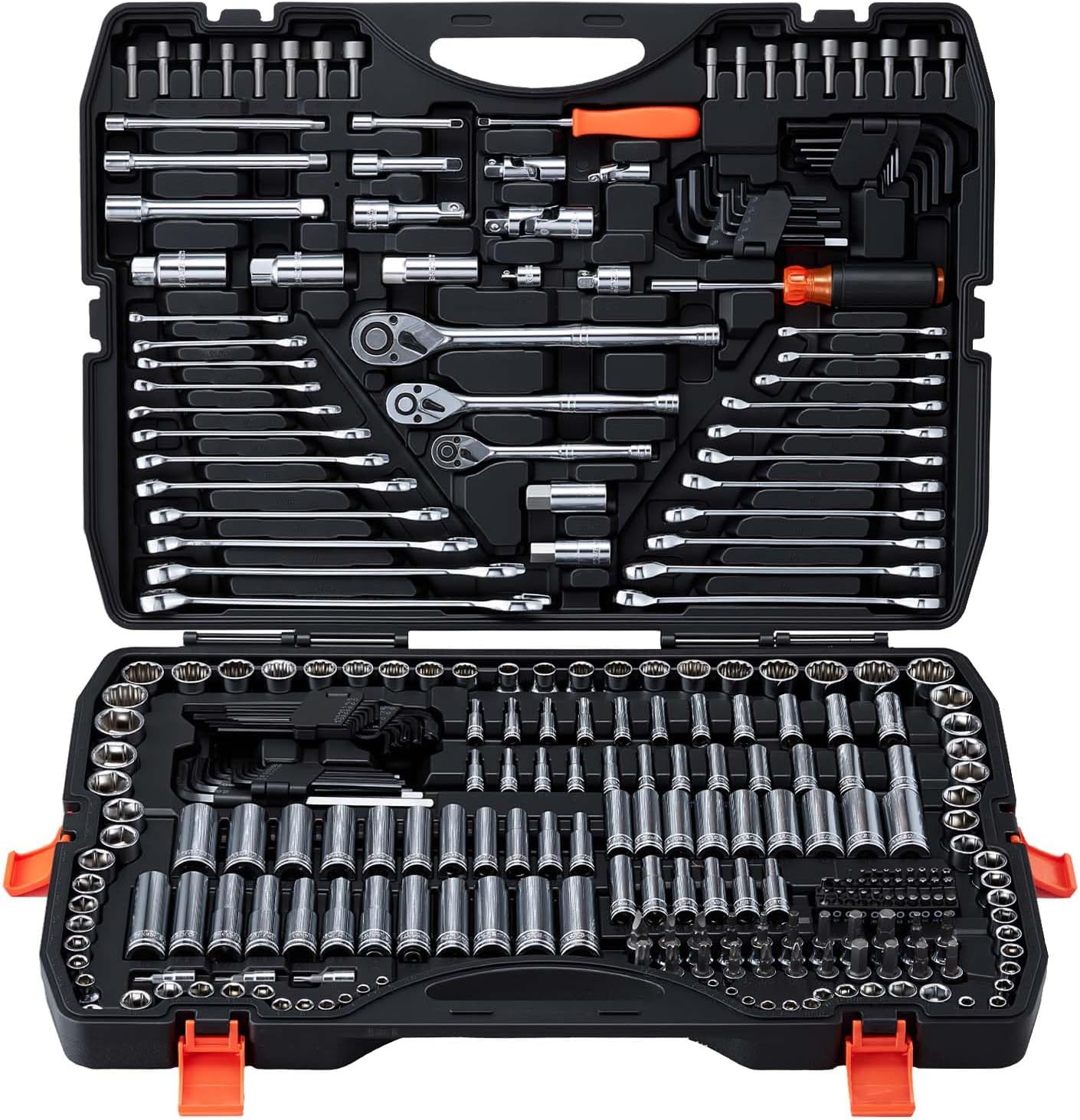 VEVOR 100003 Mechanics Tool Set, 308-Piece Mechanic Tool Kit, 1/4 in, 3/8 in, and 1/2 in Drive