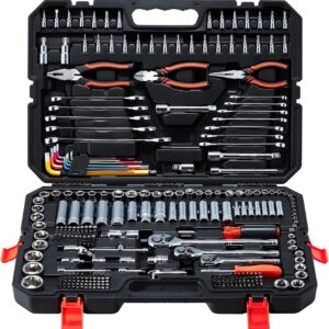 VEVOR 100005 Mechanics Tool Set, 314-Piece Mechanic Tool Kit, 1/4 in, 3/8 in, and 1/2 in Drive