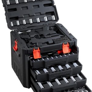 VEVOR 100006 Mechanics Tool Set, 230-Piece Mechanic Tool Kit, 1/4 in, 3/8 in, and 1/2 in Drive