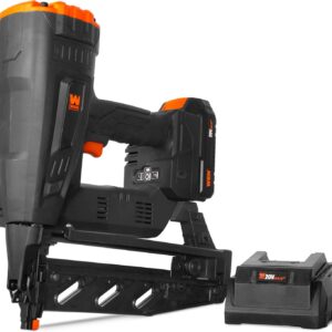 WEN 20516 20V Max Cordless Brushless 16-Gauge Brad Nailer with 2.0Ah Battery and Charger