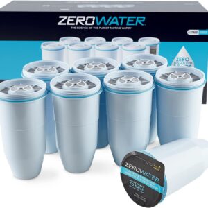 ZeroWater Official Replacement Filter – 5-Stage 0 TDS Zero Water Replacement Filter – System IAPMO Certified to Reduce Lead, 8-Pack