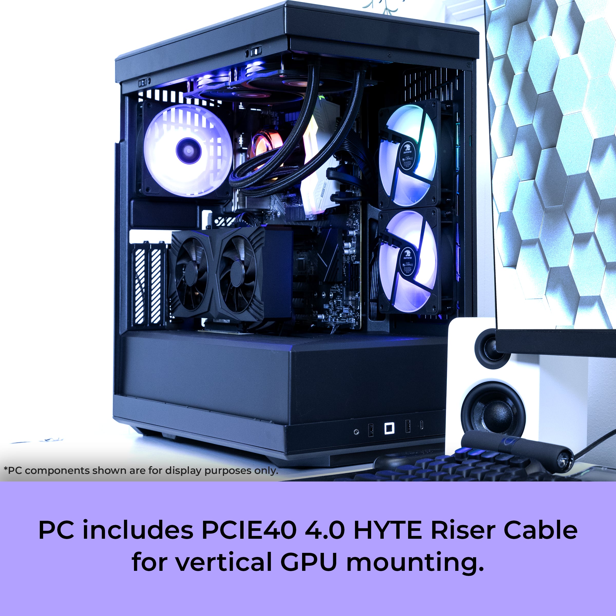 iBUYPOWER - iBUYPOWER-Y40 PRO Gaming Desktop PC - AMD Ryzen 7 7800X3D, NVIDIA GeForce RTX 5070Ti 16GB, 32GB DDR5 RGB,2TB NVMe - Black - Image 4