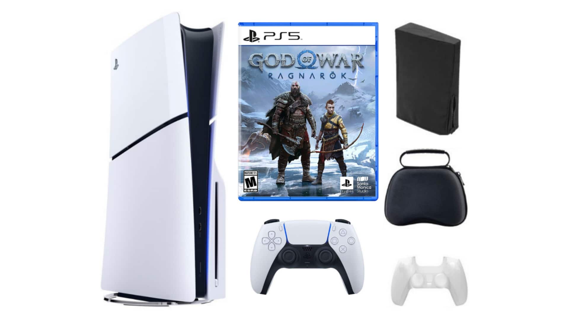 Playstation 5 Slim + God of War Bundle with Accessories - PlayStation 5