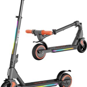 5th Wheel - K1MAX Kids Electric Scooter w/ 5 mi Max Range and 10 mph Max Speed - Black