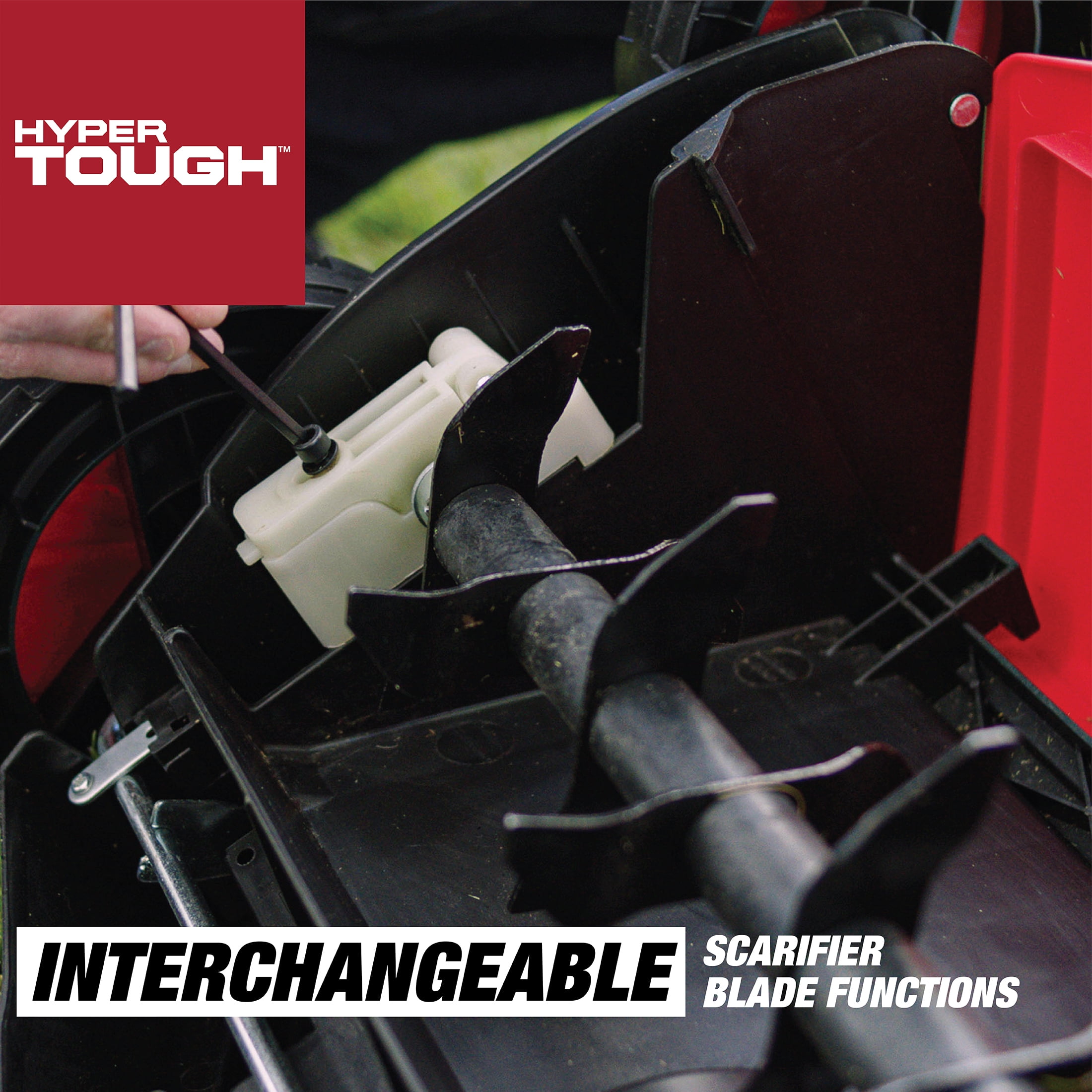 Hyper Tough 15" 13Amp Corded Electric Push Dethatcher/Scarifier Walk-Behind Lawn Mower - Image 5