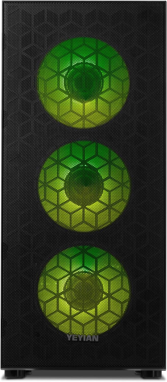 YEYIAN - Gaming PC. AMD Ryzen 5 8400F, NVIDIA RTX 5060, 1 TB NVMe, 16GB DDR5, 650W, W11. Model YPA-YU84F0B-5601U - Black - Image 2