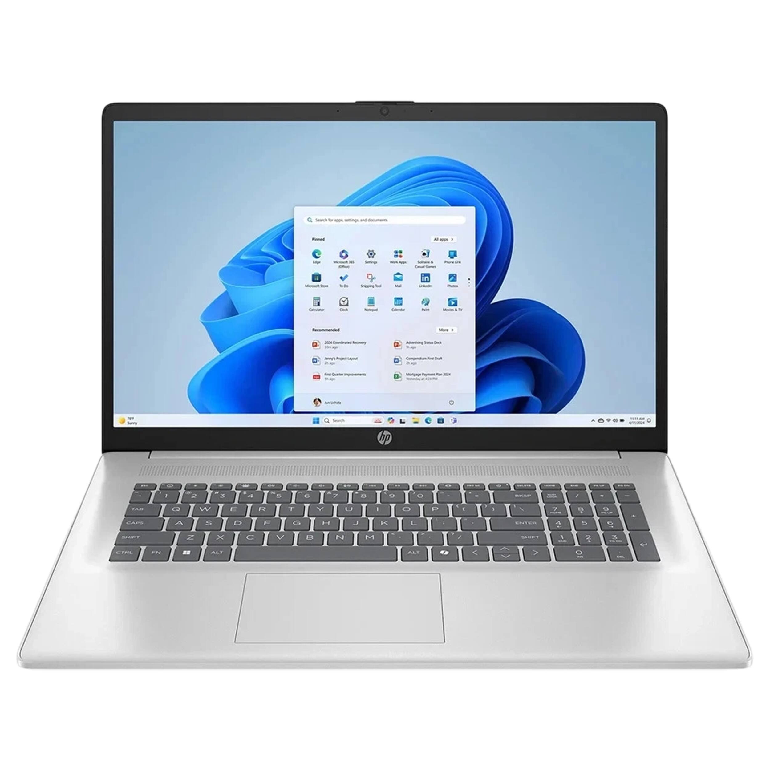 HP - 17.3" HD+ Touchscreen Laptop,Intel 5 120U,16GB RAM,512GB SSD+160GB Dock Set,Intel Graphics,Win 11 Pro - Silver - Image 4