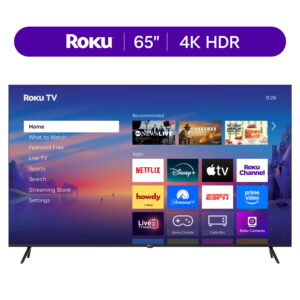 Roku Smart TV 2025 – 65-Inch Select Series, 4K HDR TV – Roku TV with Enhanced Voice Remote