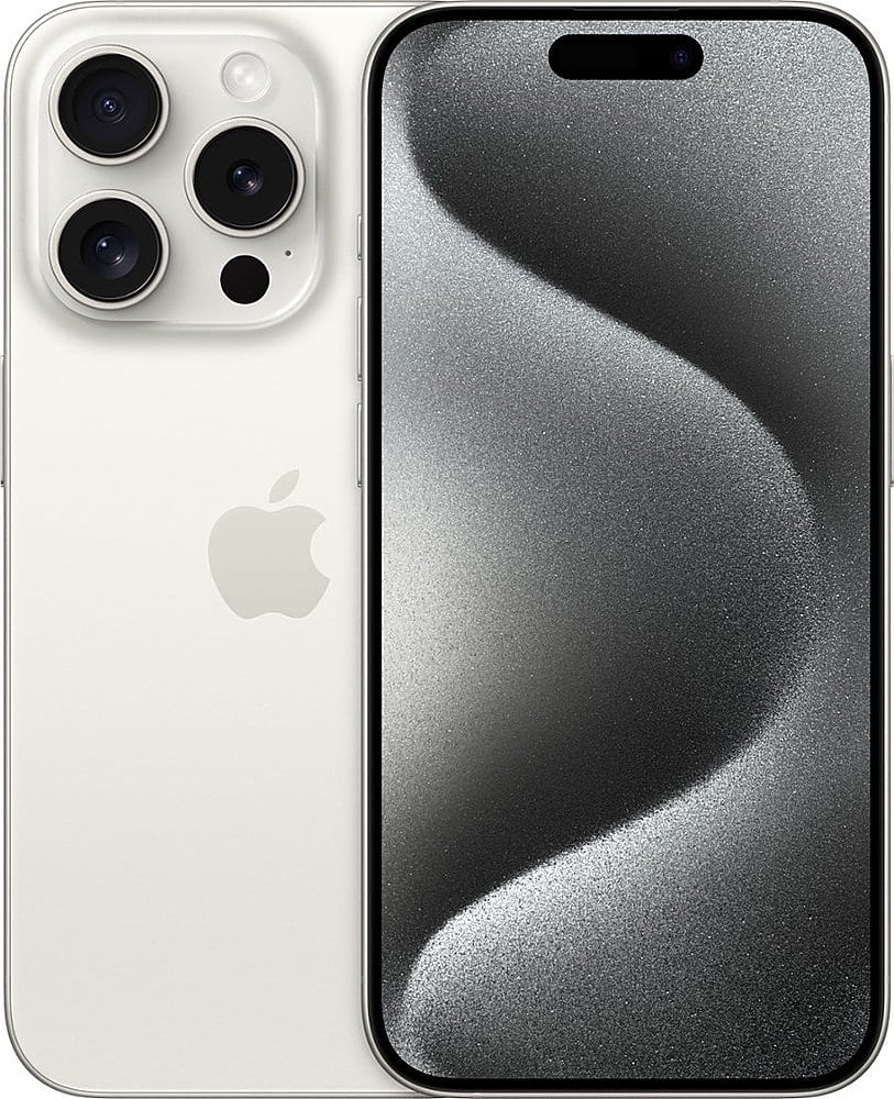 Apple - Pre-Owned Excellent iPhone 15 Pro Max 5G 512GB - Apple Intelligence - (Unlocked) - White Titanium