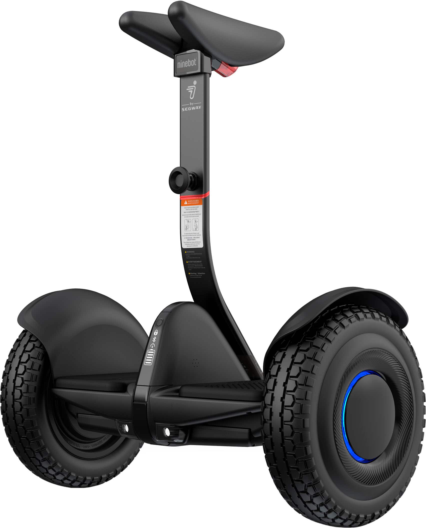 Segway - S2 Ninebot Self- Balancing Scooter w/21.7 mi Max Operating Range & 11.2 mph Max Speed - Black - Image 3