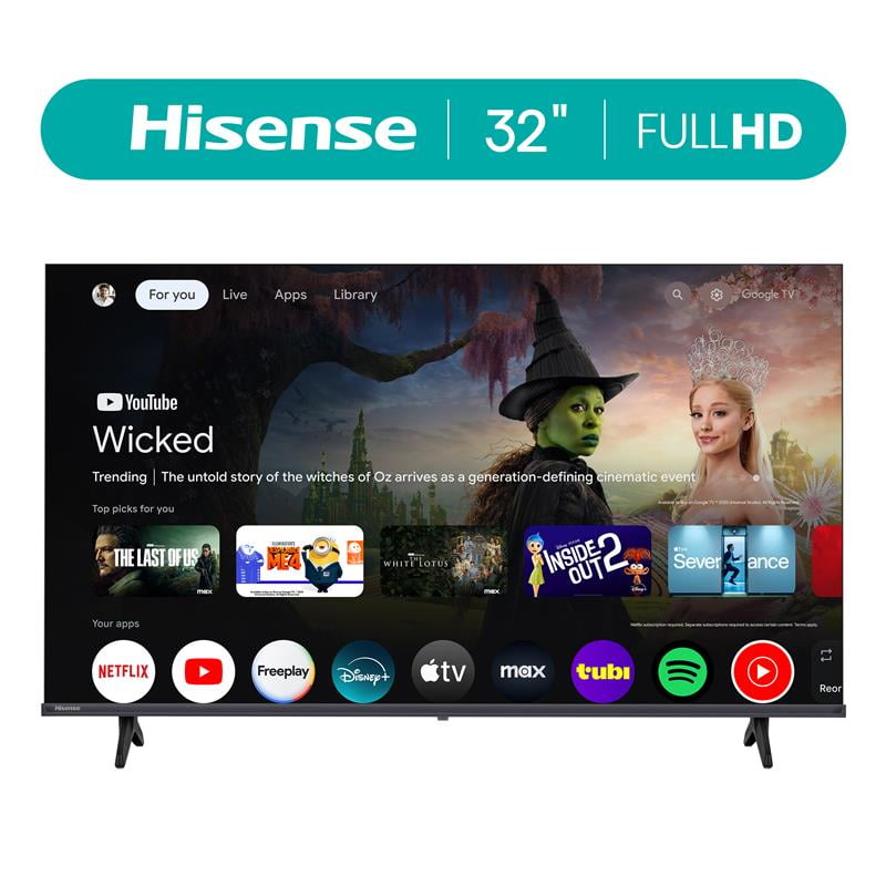 Hisense 32 inch Full HD Smart Google TV (32H40G) - FHD Resolution, DTS Virtual:X, AI Sports Mode, Natural Color Enhancer, Google Assistant, Full HD Smart TV