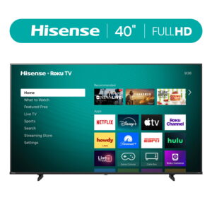Hisense 40-Inch Class H4 Series FHD Roku Smart TV (40H4030F1) - 1080P Full HD LCD Screen, LED TV, DTS TruSurround Sound, Motion Rate 120, Gaming Mode