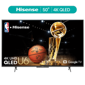 Hisense 50" Class U6H ULED 4K Google TV (50U6H) - QLED, 600 Nits, 240 Motion Rate, Voice Remote