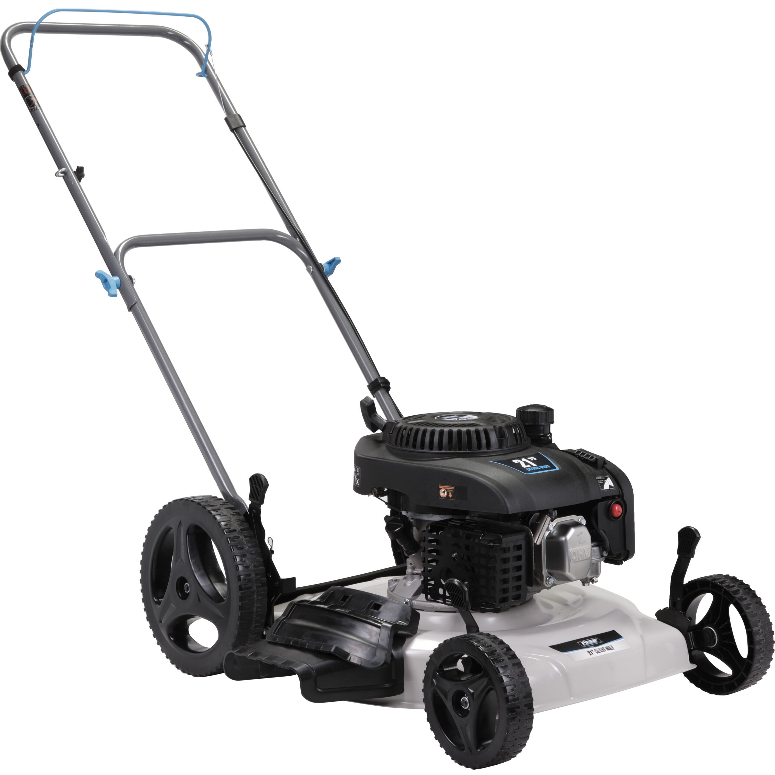 Pulsar 21" Big Wheel Gas Push Lawn Mower with 200cc 4-Stroke Engine with Side Discharge & Mulching