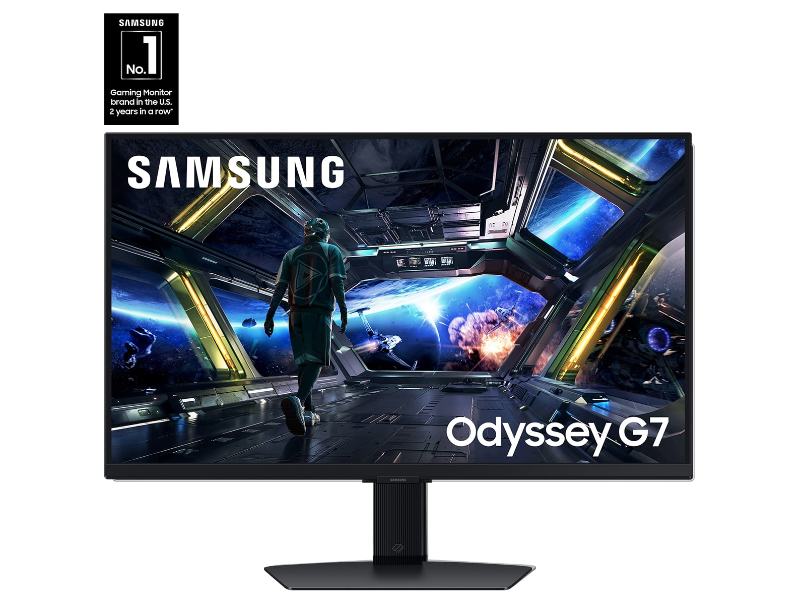 Open Box Samsung 27" Odyssey G7 (G70D) 4K UHD IPS 144Hz 1ms(GtG) Smart Gaming Monitor - LS27DG702ENXZA