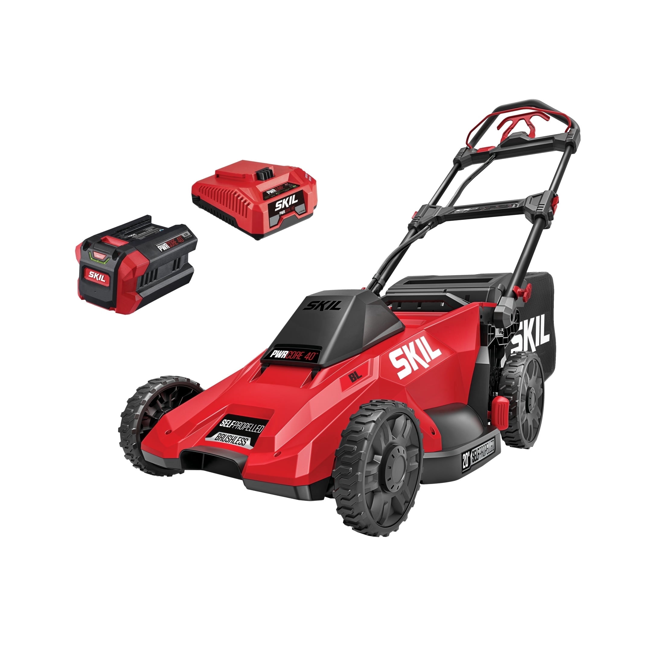 (Open Box) SKIL PWR Brushless 40V 20 Inch Self-Propelled Mower Kit, SM4910C-11