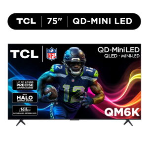 TCL 75" Class QM6K Series QD-Mini LED QLED 4K UHD HDR Smart Google TV (NEW 2025) - 144Hz, Dolby Atmos Onkyo Audio, Halo Control System - 75QM6K