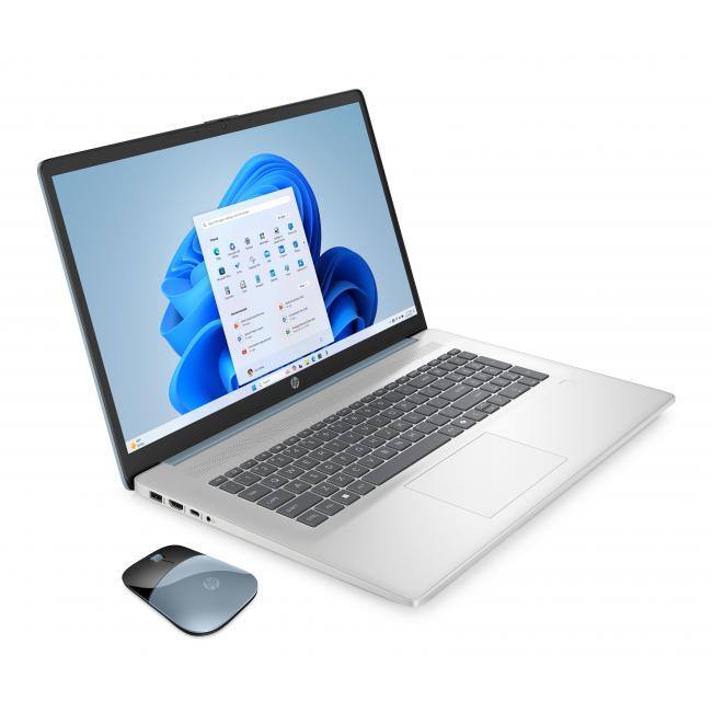 17.3" HD+ Touchscreen AI Laptop Intel N100 4GB RAM 128GB UFS HP Wireless Mouse +1Year Microsoft 365 - Moonlight Blue - Image 2