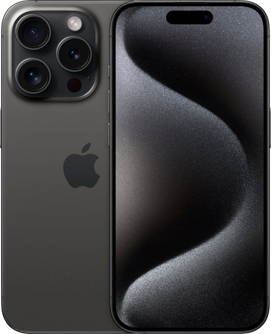Apple - Pre-Owned Excellent iPhone 15 Pro 5G 1TB - Apple Intelligence - (Unlocked) - Black Titanium