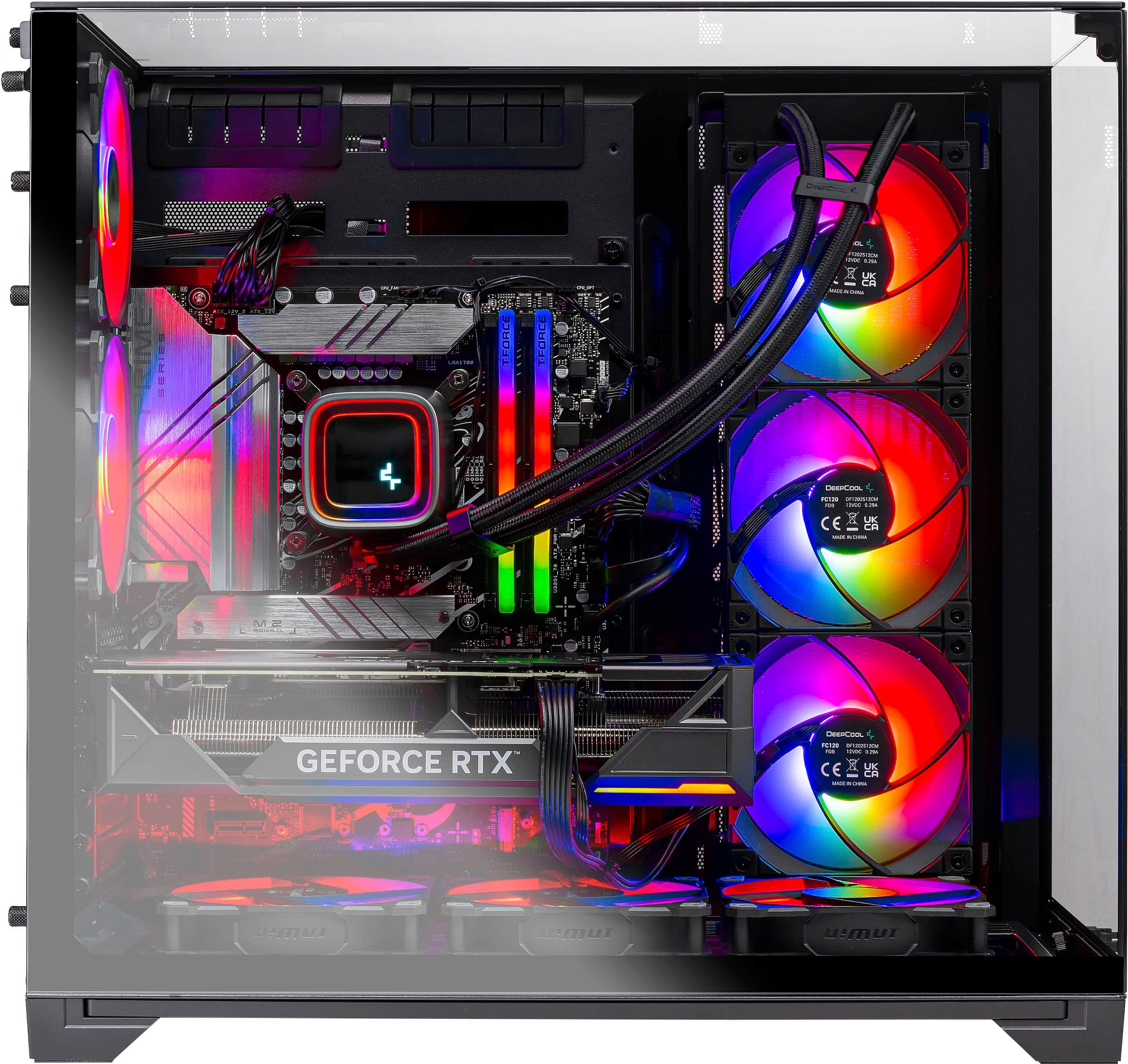 Skytech Gaming - O11V Gaming Desktop PC - AMD Ryzen 7 7700 (2023) - 32GB Memory - AMD Radeon RX 9070XT - 1TB NVMe Storage - Black - Image 2