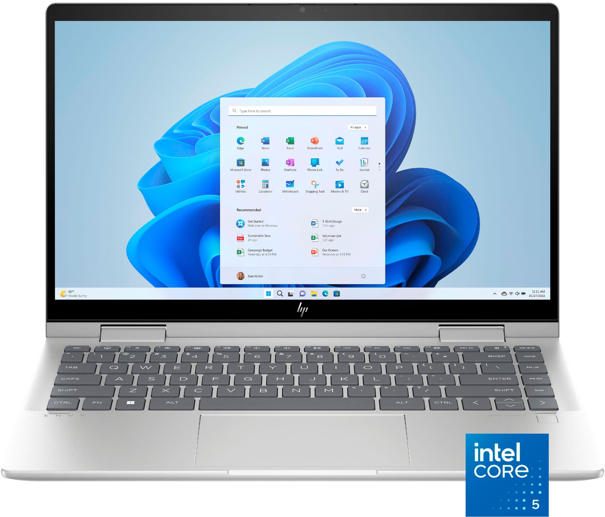 HP - Envy 2-in-1 14" Full HD Touch-Screen Laptop - Intel Core 5 - 8GB Memory - 512GB SSD - Natural Silver - Image 2