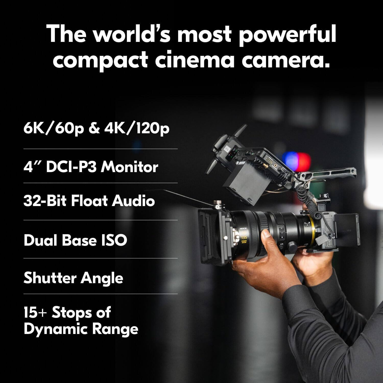 ZR Cinema Camera with 35mm f/1.4 Lens Kit and Advanced Accessories and Travel Bundle | 2042 | Nikon RED Z 6k Camera - Black - Image 5
