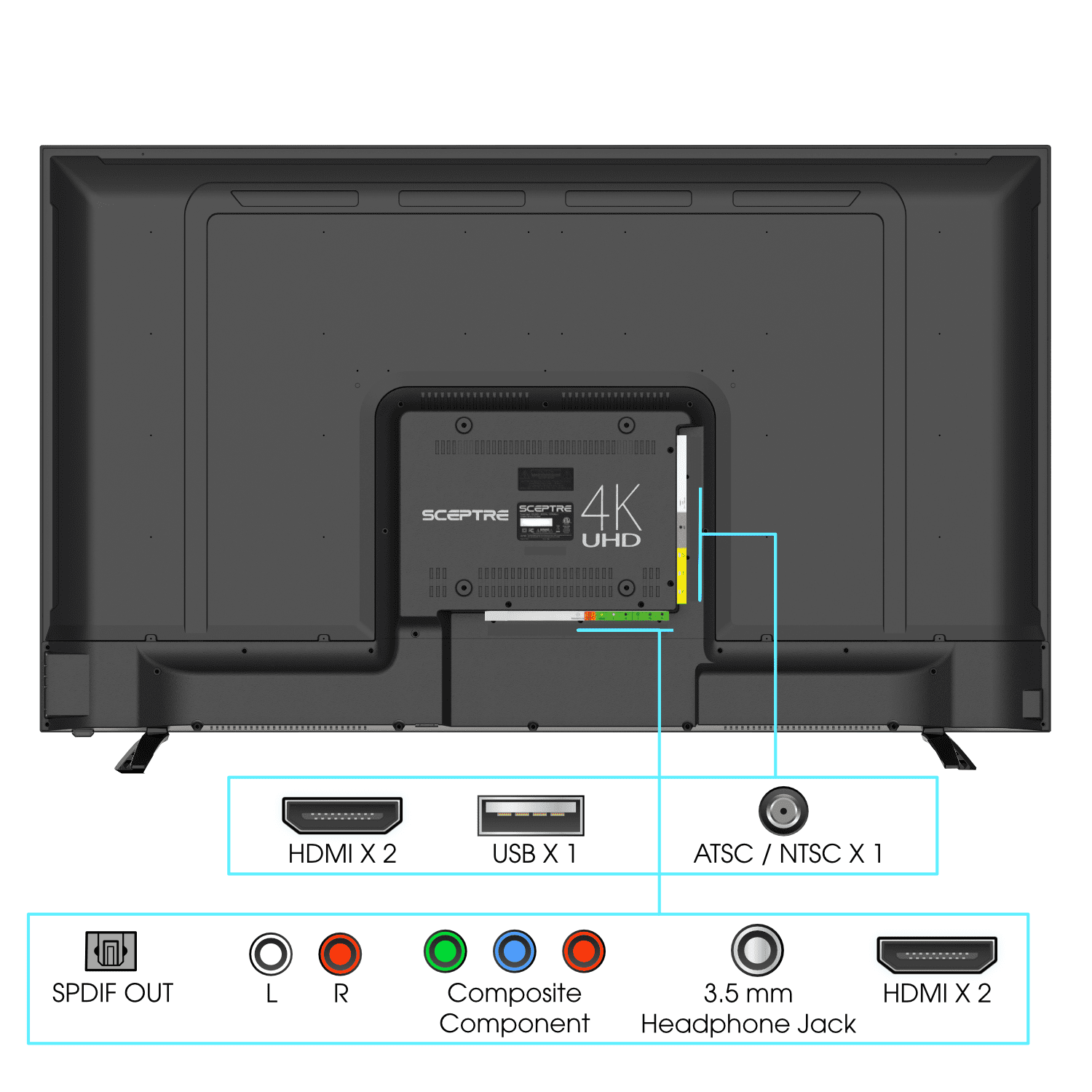Sceptre 50" Class 4K UHD LED TV U515CV-U - Image 8