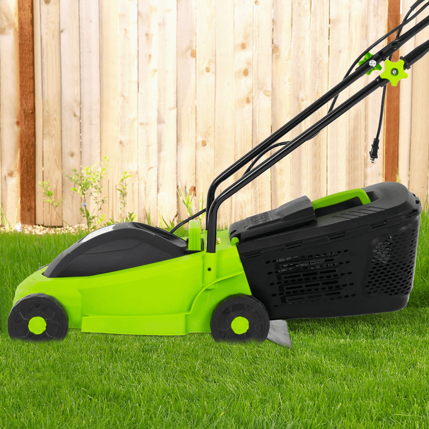 Dkeli 13 Electric Lawn Mower 12 Amp Adjustable Cutting Height Corded Push Grass Cutter - Image 8