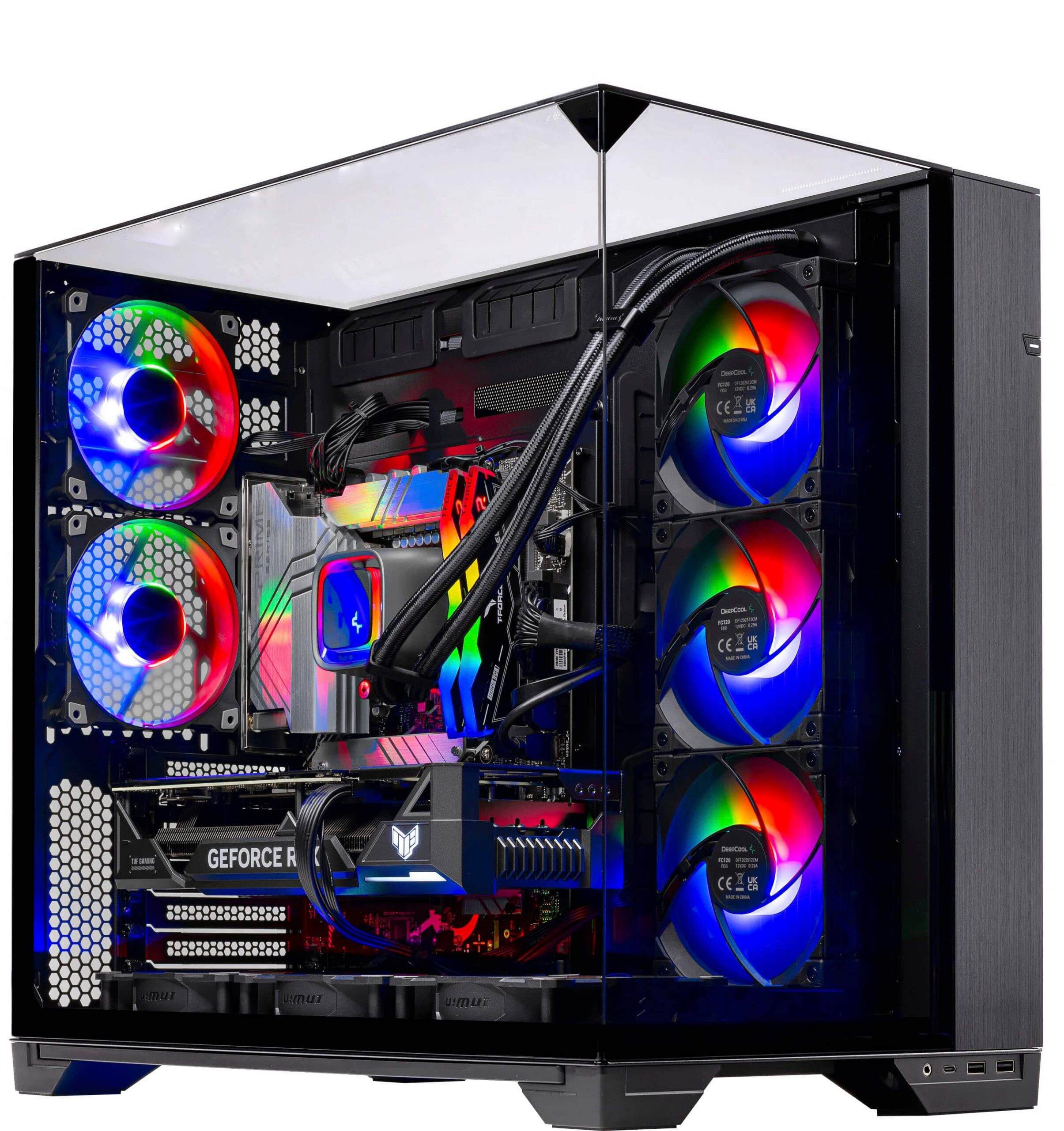 Skytech Gaming - O11V Gaming Desktop PC - AMD Ryzen 7 7700 (2023) - 32GB Memory - AMD Radeon RX 9070XT - 1TB NVMe Storage - Black