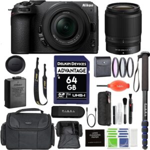 Z30 Mirrorless Camera w/ 16-50mm & 50-250mm Lenses & Advanced Accessory Bundle | 1743 | Nikon Z30 - Black