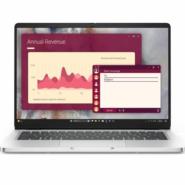 Dell - Pro 14 PC14250 14" Touchscreen Notebook - Full HD Plus - 60 Hz - Intel Core Ultra 7 265U - vPro Technology - 16 GB - Meteor Silver