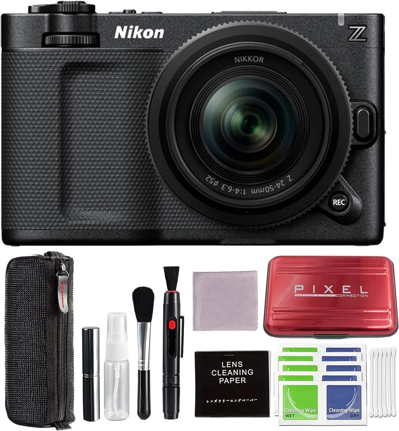 ZR Cinema Camera with 24-50mm f/4-6.3 Lens Kit and Advanced Accessories and Travel Bundle | 2043 | Nikon RED Z 6k Camera - Black