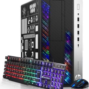 Dell - Refurbished Excellent - HP RGB Gaming Desktop PC, Intel Core I5-6500 up to 3.6GHz, GeForce GT 1030 2G, 16GB DDR4, 512G SSD, WiFi&BT, Win11 Pro - Black