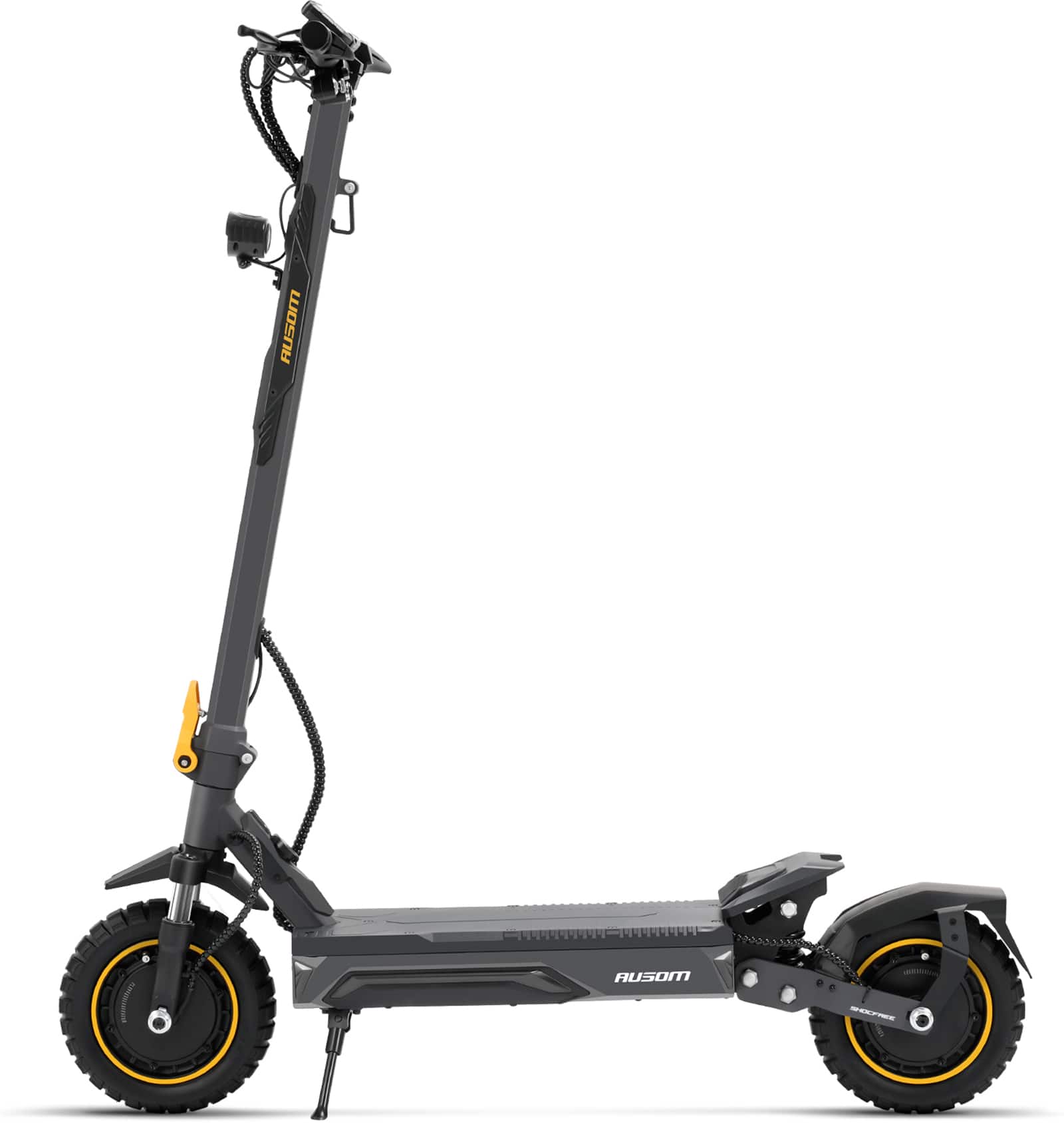 Ausom - K20 Pro Foldable Electric Scooter, 56 mi Max Operating Range & 20 mph Max Speed, Ergonomic Design, Dual 1400W Motors - Dark Gray